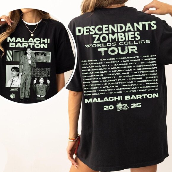Malachi Barton T-shirt, Descendants Zombies Worlds Collide Tour 90 - Picture 1 of 5